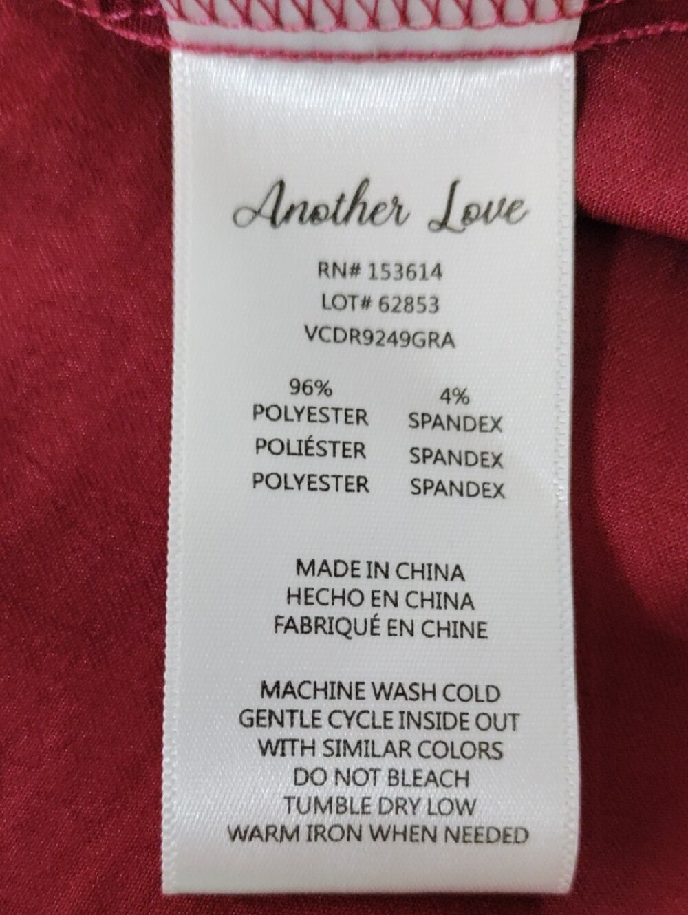 J099 Another Love Burgundy Satin Boho Tiered Dress S NWT - Picture 9 of 10